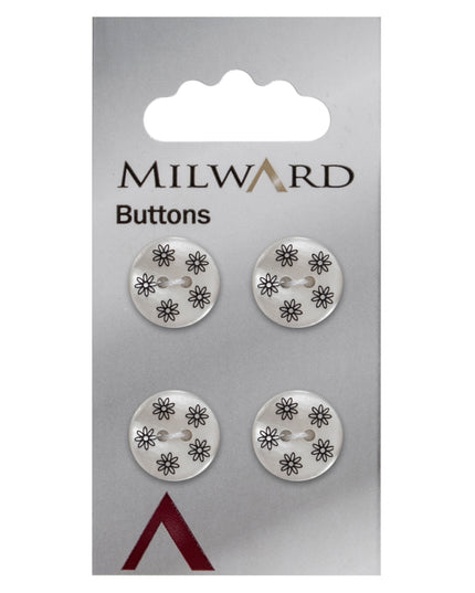 Buttons: Carded: 15mm: Pack of 4: Code F