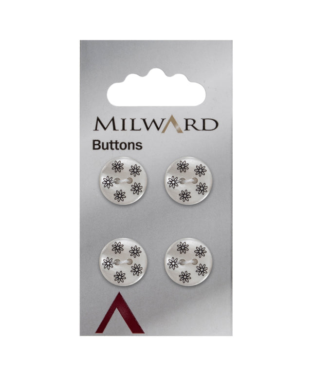 Buttons: Carded: 15mm: Pack of 4: Code F