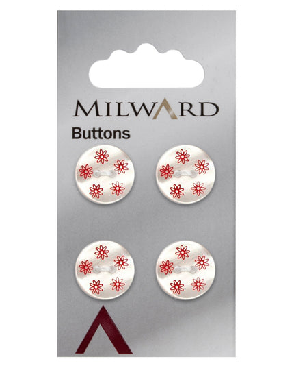 Buttons: Carded: 15mm: Pack of 4: Code F