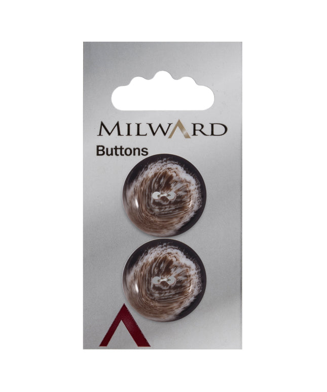 Buttons: Carded: 25mm: Pack of 2: Code E