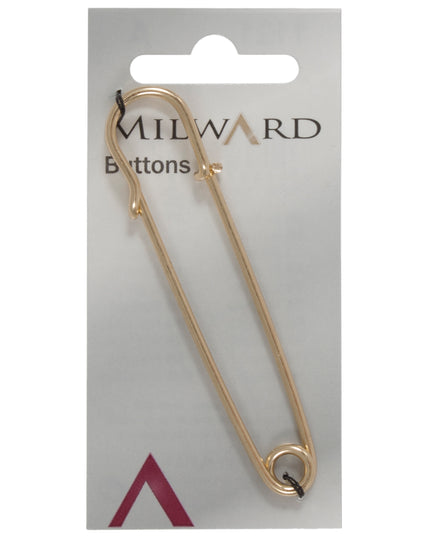 Kilt Pin: Metal: Carded: Gold: 76mm: Pack of 1: Code A