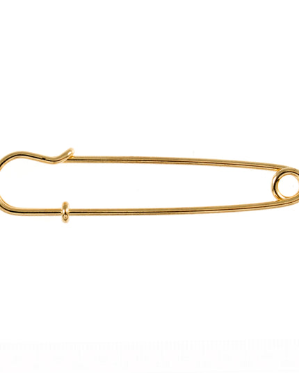 Kilt Pin: Metal: Carded: Gold: 76mm: Pack of 1: Code A