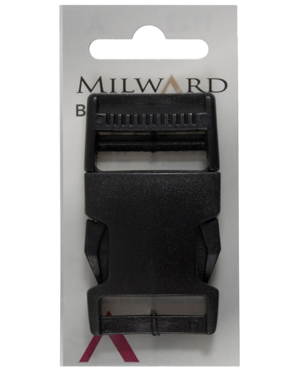 Buckle: Carded: Square: Black: 25mm: Pack of 1: Code A