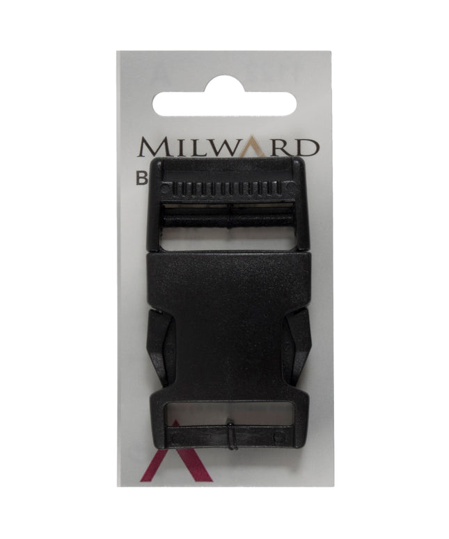 Buckle: Carded: Square: Black: 25mm: Pack of 1: Code A