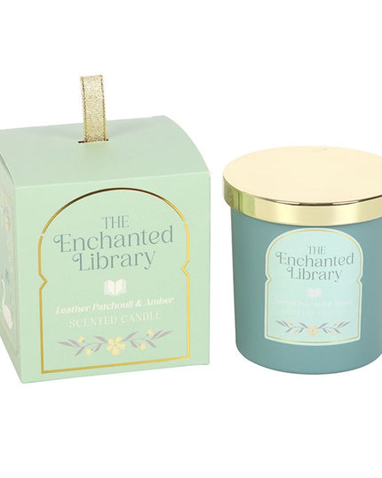 The Enchanted Library Leather, Patchouli & Amber Candle