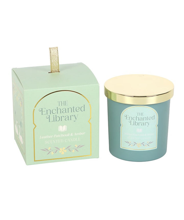 The Enchanted Library Leather, Patchouli & Amber Candle