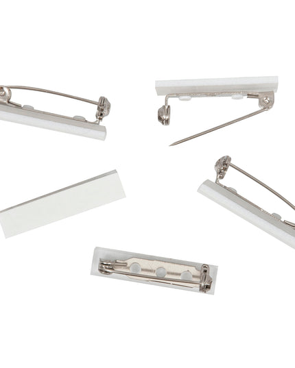 Brooch Bars: Self-Adhesive: Silver