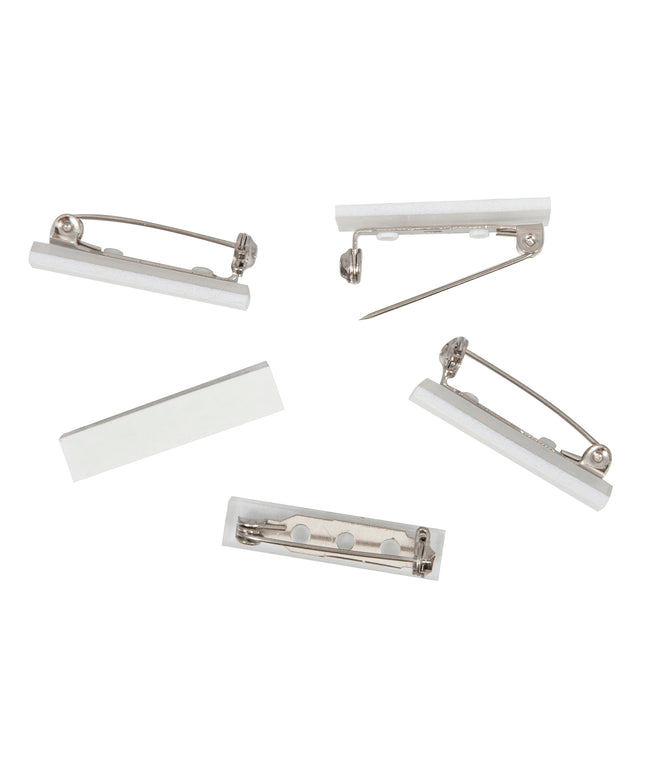 Brooch Bars: Self-Adhesive: Silver