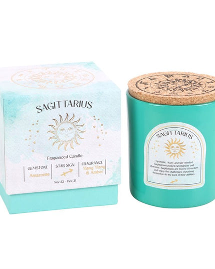 Sagittarius Ylang Ylang & Amber Gemstone Zodiac Candle