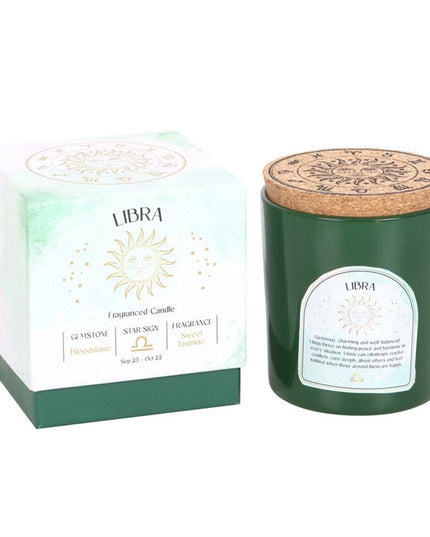 Libra Sweet Jasmine Gemstone Zodiac Candle