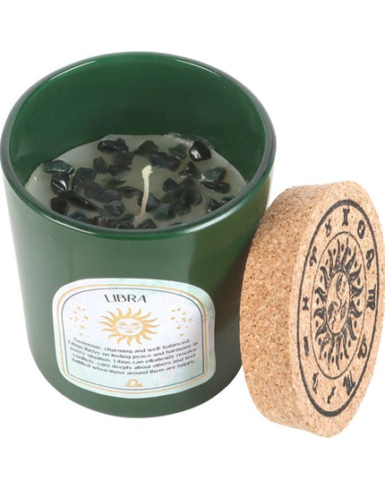Libra Sweet Jasmine Gemstone Zodiac Candle