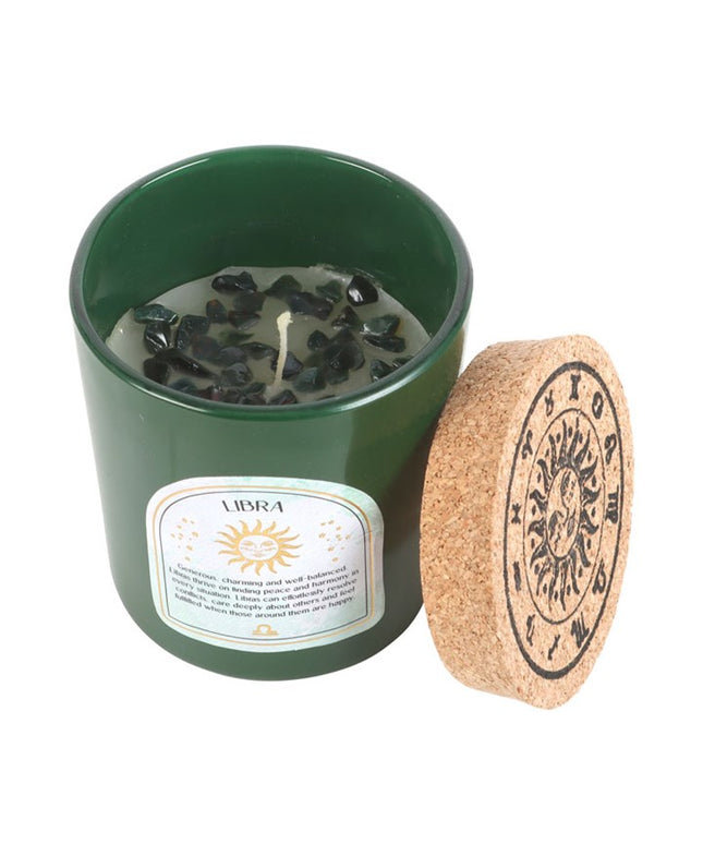 Libra Sweet Jasmine Gemstone Zodiac Candle