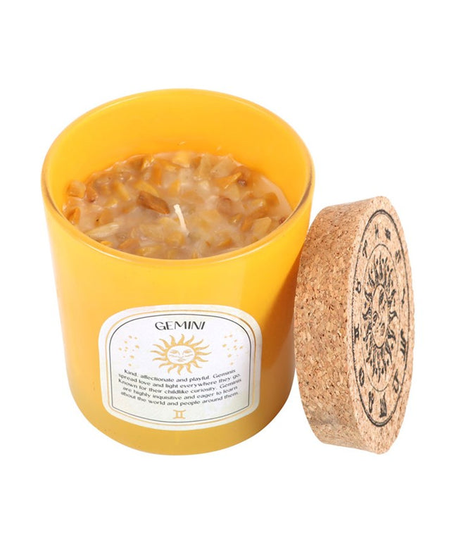 Gemini Lavender & Cedarwood Gemstone Zodiac Candle
