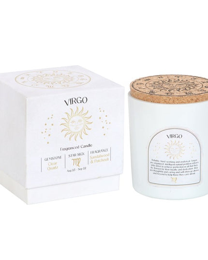 Virgo Sandalwood & Patchouli Gemstone Zodiac Candle