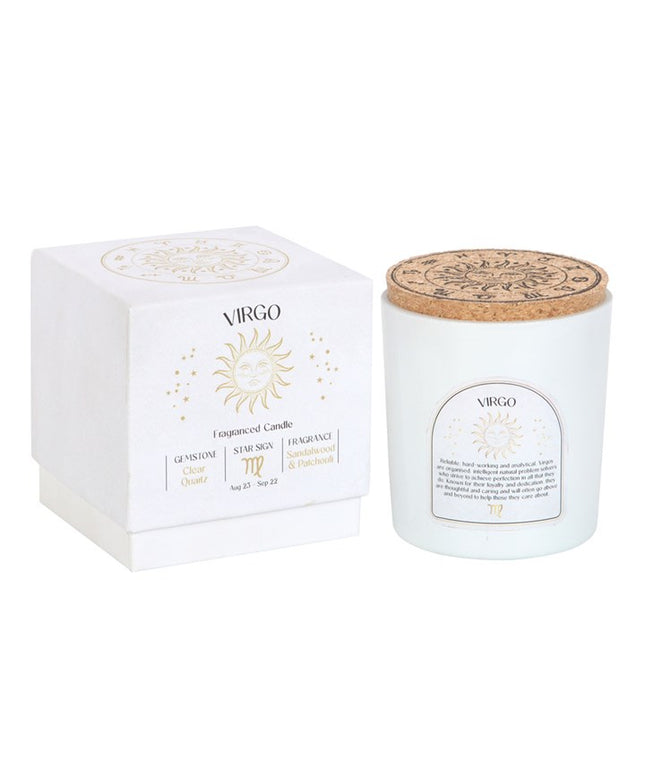 Virgo Sandalwood & Patchouli Gemstone Zodiac Candle