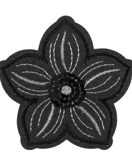 Motif A: Grey Sequin Flower