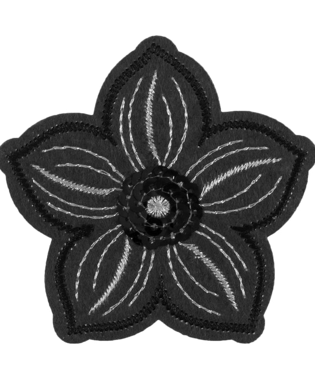 Motif A: Grey Sequin Flower