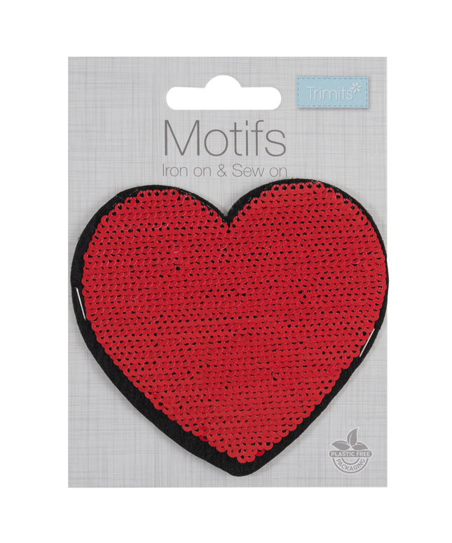 Motif C: Red Heart: Flip Sequin