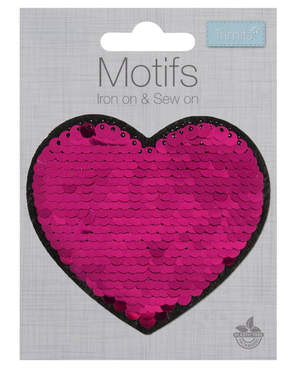 Motif C: Pink Heart: Flip Sequin