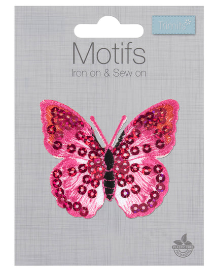 Motif C: Pink Sequin Butterfly