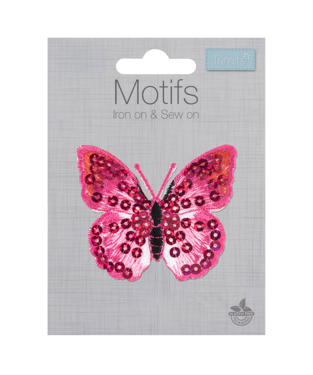 Motif C: Pink Sequin Butterfly