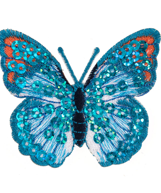 Motif C: Blue Sequin Butterfly