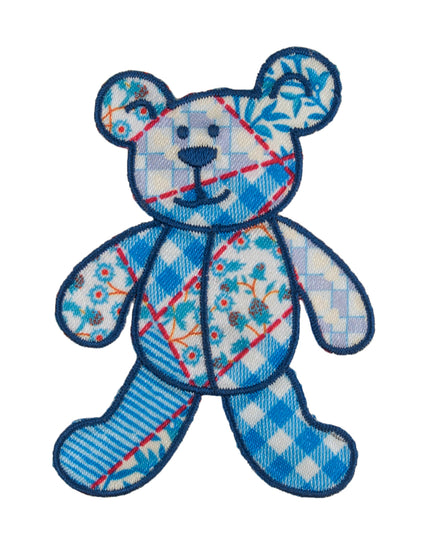 Motif C: Blue Patchwork Bear