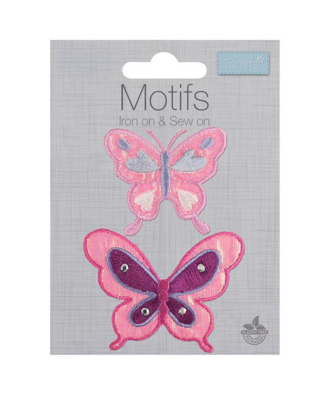 Motif C: Big and Small Butterfly: Pink