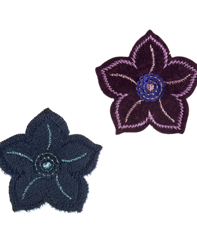 Motif B: Navy Sequined Flowers