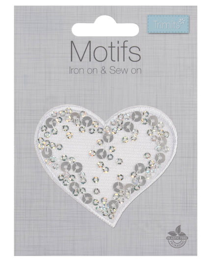 Motif C: Sequin: White Heart