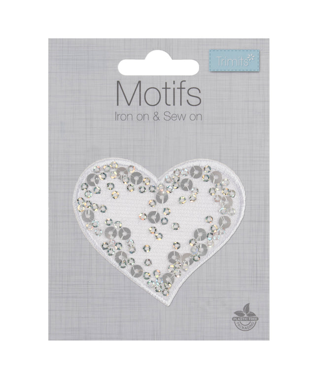 Motif C: Sequin: White Heart