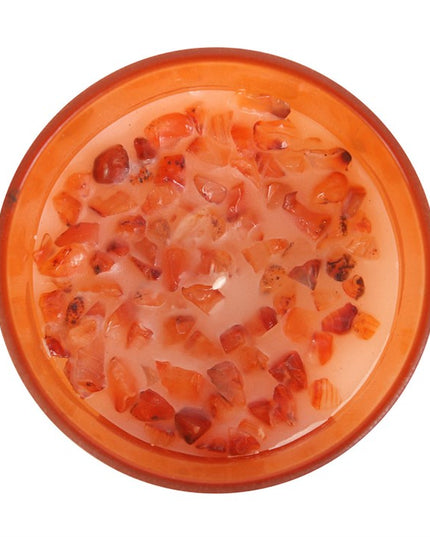 Sacral Chakra Orange Crystal Chip Candle
