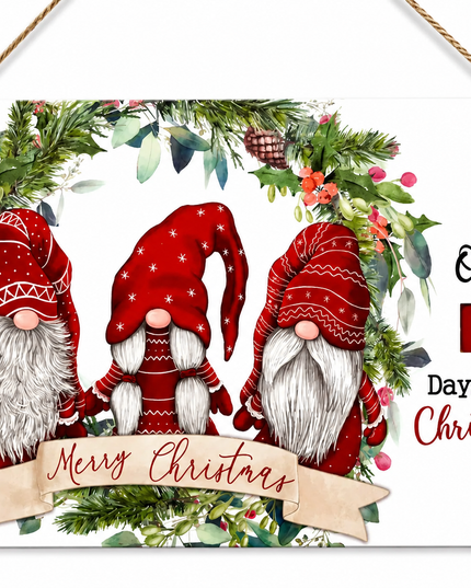 Christmas Gnome Hanging Countdown Sign