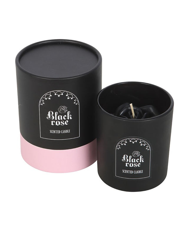 Black Rose Candle with 3D Roses