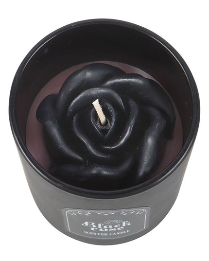 Black Rose Candle with 3D Roses
