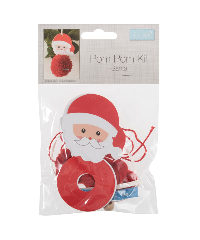 Pom Pom Decoration Kit: Christmas: Santa