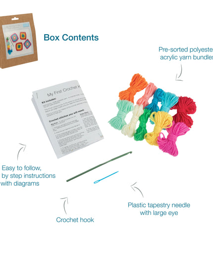 My First Crochet Kit Granny Squares