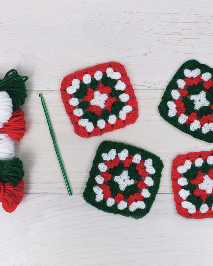 Crochet Kit: My First: Granny Squares: Festive Colours