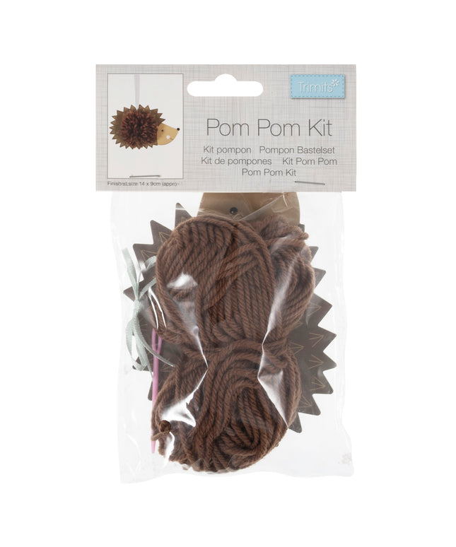 Pom Pom Decoration Kit: Hedgehog