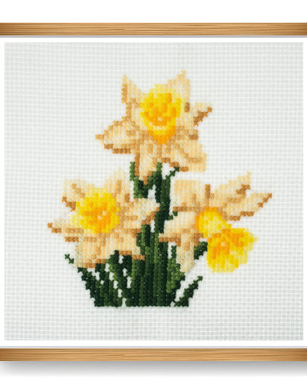 Counted Cross Stitch Kit: Mini: Daffodil
