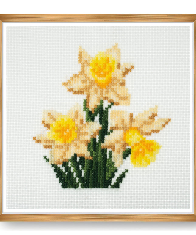 Counted Cross Stitch Kit: Mini: Daffodil