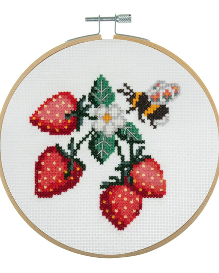 Counted Cross Stitch Kit: Mini: Strawberries
