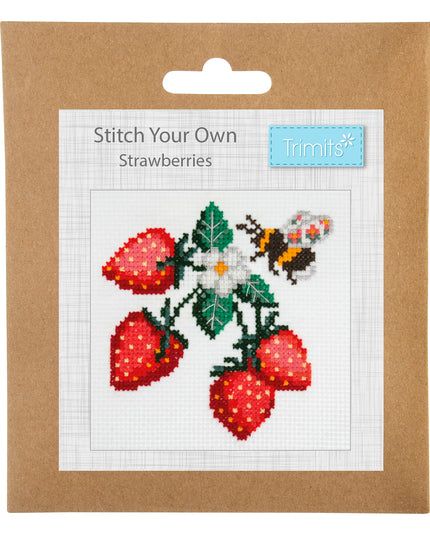 Counted Cross Stitch Kit: Mini: Strawberries