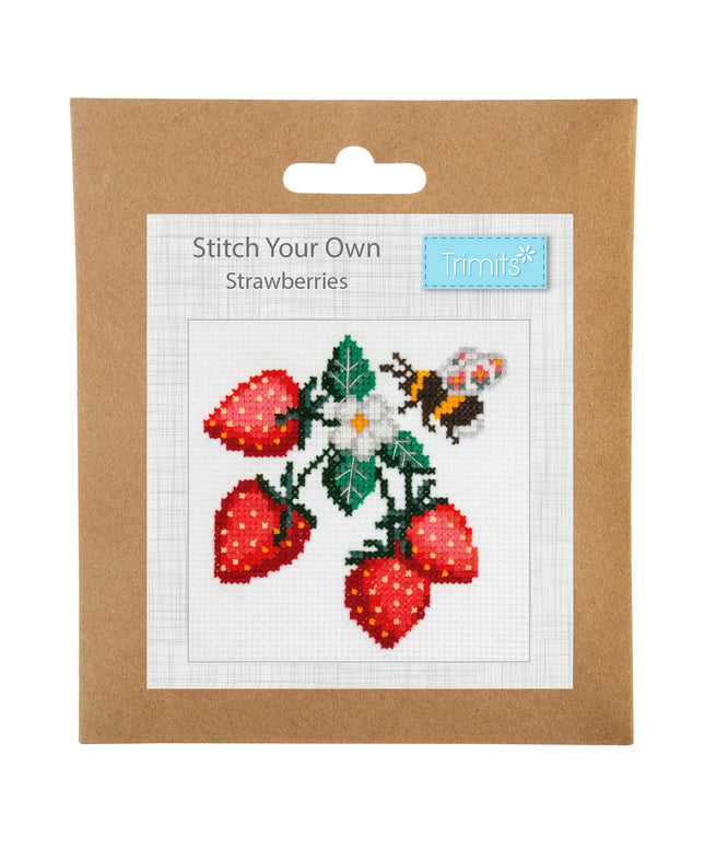 Counted Cross Stitch Kit: Mini: Strawberries