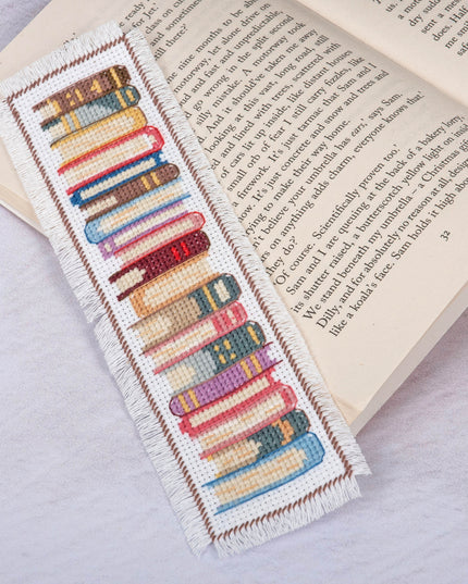 Counted Cross Stitch Kit: Bookmark: Books