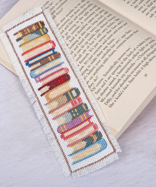Counted Cross Stitch Kit: Bookmark: Books