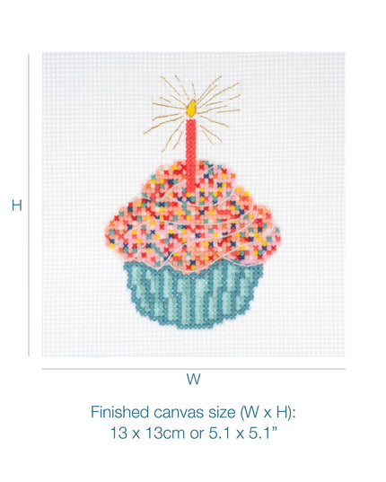 Counted Cross Stitch Kit: Mini: Birthday Cake