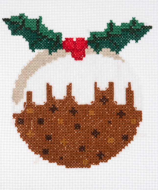 Counted Cross Stitch Kit: Christmas Pudding