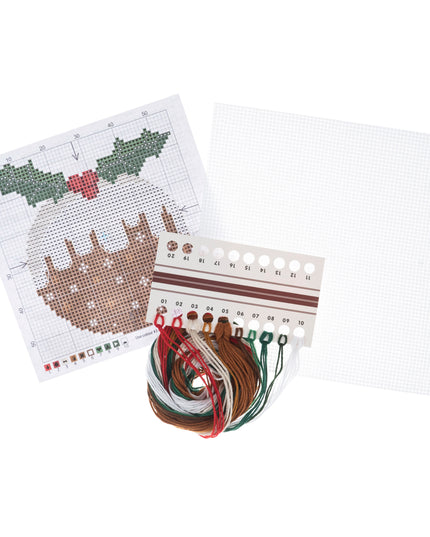 Counted Cross Stitch Kit: Christmas Pudding