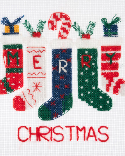 Mini Cross Stitch Kit Stocking